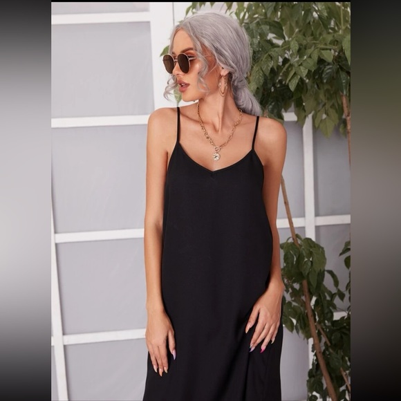 Black Slip Dress - Picture 3 of 3